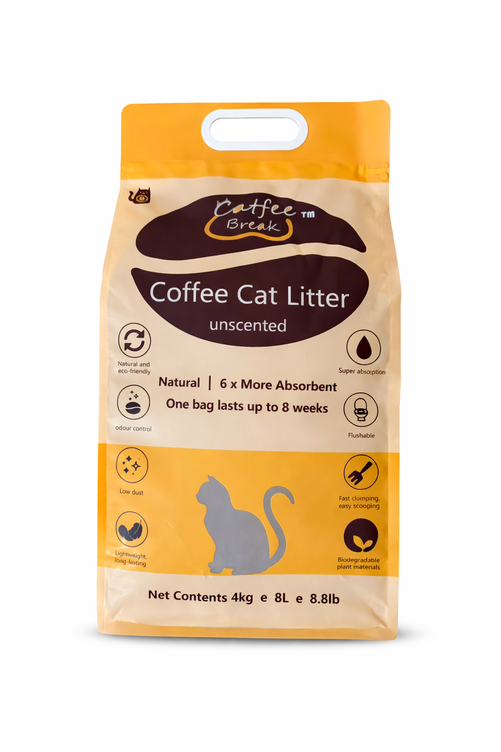 Catfee Break™ 咖啡渣猫砂（8.8 磅/4 公斤）